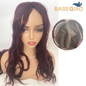  lace  pieces 99j  slight Wave human hair toppers HD lace Natural Look for Women D592