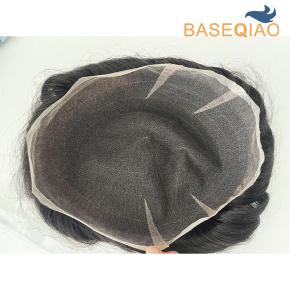  Mens Toupee Remy human hair Full SwReal human hair Replacement for Men Hairpieces D623 -2