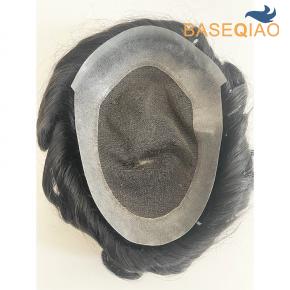 Australia Base Men hair systems Men toupee human hair pieces 1C color slight wave  D648