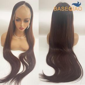 13x6 lace front wig ombre brown 180% density long hair pre plucked Straight  D621 