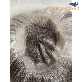  OCT Customized Women Hair Topper #2 Color with 60%–90% Gray 150% Density 12 Inch Length   D630