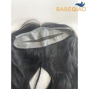 Australia topper #1 18 180% customized human hair toppers lace with PU perimeter Straight  D614