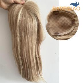 Women’s Silk Base Hair Topper P18/613  5x6  16 Inch Human Hair Topper D661