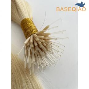 Luxury #613 Blonde 18 Inch Plastic Tips Extensions Raw Virgin Human Hair Keratin Bonded Silky Straight Full Cuticle  D656