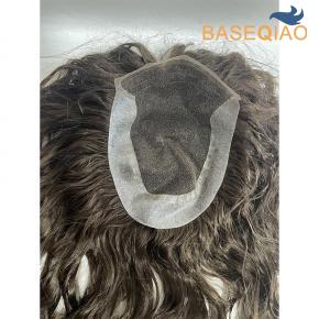 Natural Looking Lace Front Hair Topper #3 Brown 14 Inch Slight Wave  PU Perimeter Women Topper D627