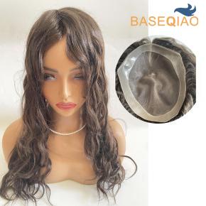  Mono Topper with NPU Perimeter #2 8x10  16in Slight Wave Hairpiece D652